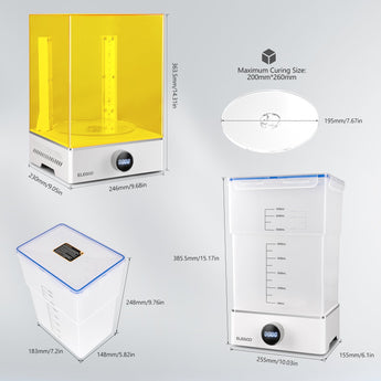 【Pre-order】ELEGOO Mercury XS Bundle Washing And Curing Machine 3D Clean&Cure Series ELEGOO