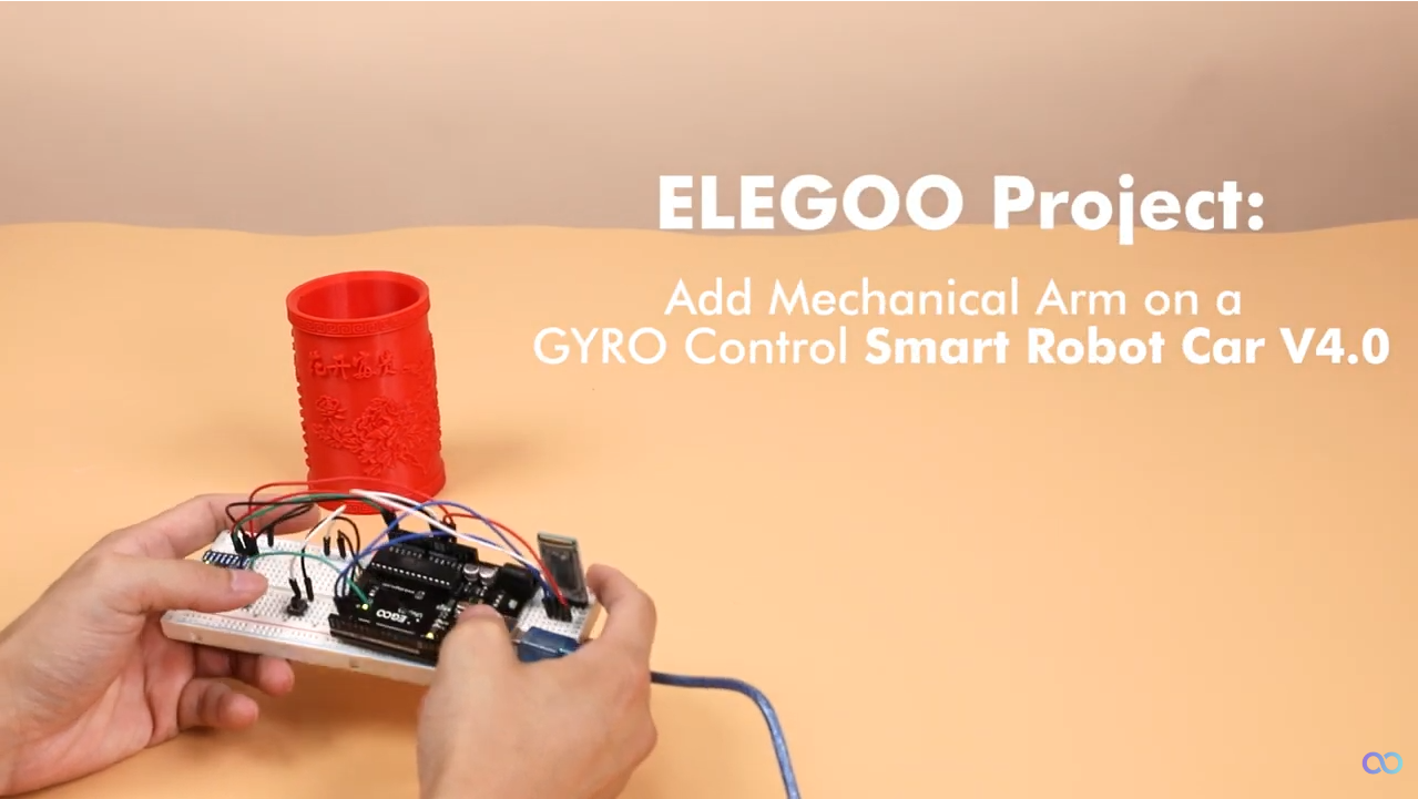 Tutorial: Add Mechanical Arm on a GYRO Control Smart Robot Car