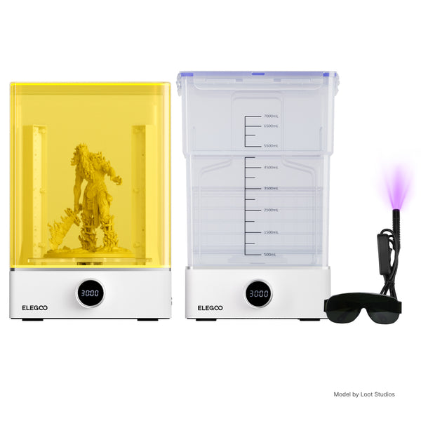 FLASHFORGE Foto8.9、超音波洗浄機、硬化機セット 光造形3Dプリンターの二次硬化｜Foto8.9sを用いて手順や注意点を解説